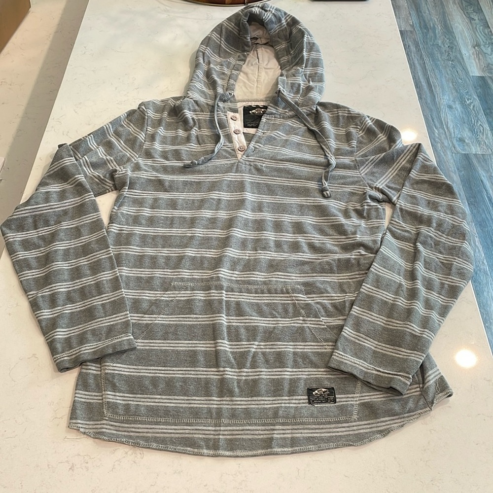 Vintage Vans Hooded Pullover Shirt Henley Hoodie